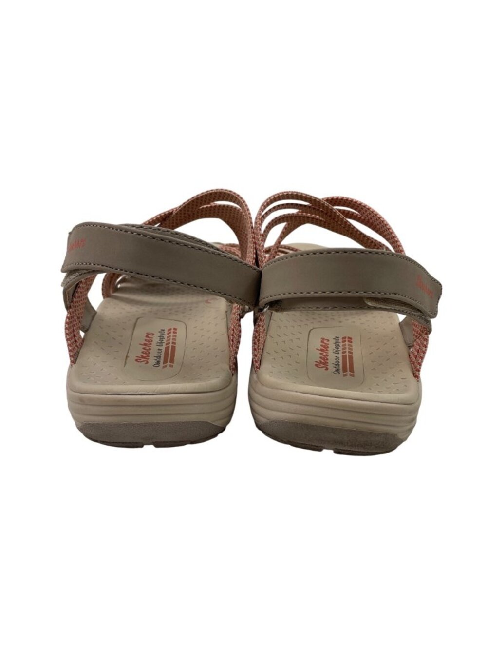 Skechers Washable Reggae Cup Sport Sandals Smitten By You Taupe/Coral Size 11 - Picture 7 of 10